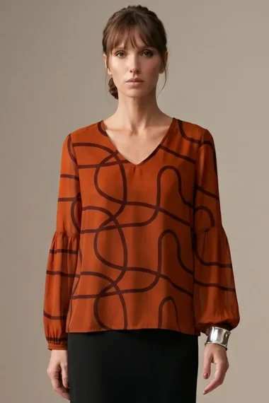 Alternative view of Blusa de tule decote U /403VES395