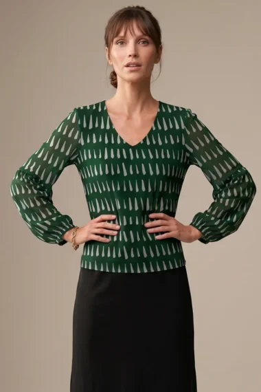Alternative view of Blusa de tule decote U /403BLU396