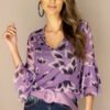 Blusa de tule decote U e manga flare /410BDF144