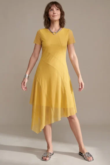 Vestido de tule assimétrico /456AMA