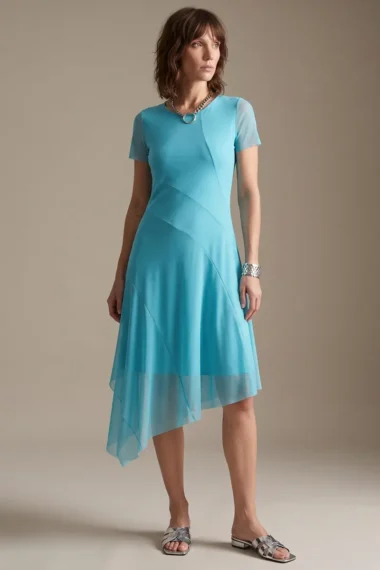 Vestido de tule assimétrico /456TUR