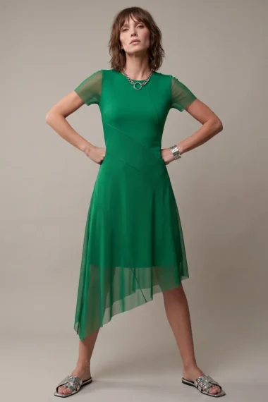 Vestido de tule assimétrico /456FOL