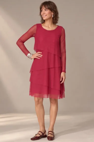 Vestido evasê 4 camadas /487MAR