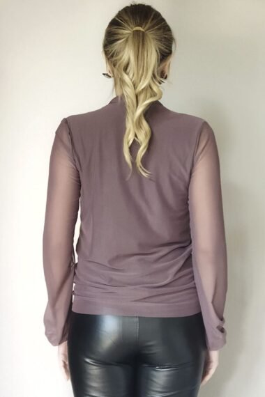 Alternative view of Blusa de tule com decote tipo cachecol /372CAC
