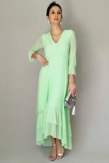 Alternative view of Vestido de tule decote V com drapeado /512MEN