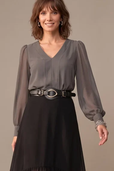 Alternative view of Blusa de tule decote U /440CIN