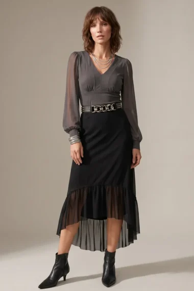 Conjunto 2-colors blusa e saia /155CJO
