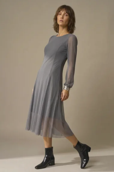 Alternative view of Vestido de tule midi com nesgas /433CIN