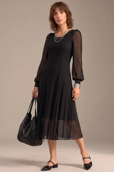Vestido de tule midi com nesgas /433PTO