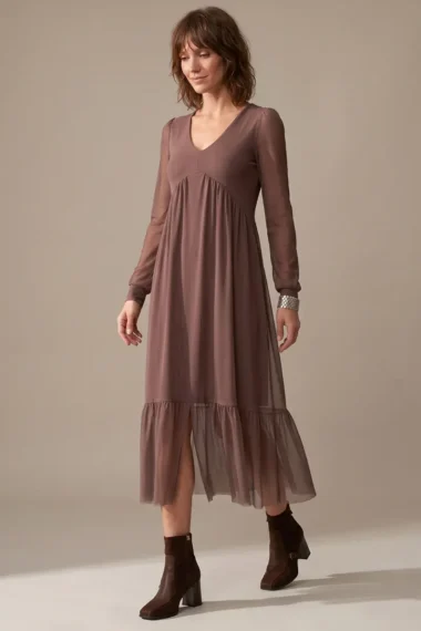 Alternative view of Vestido evasê e decote V  /491CAC