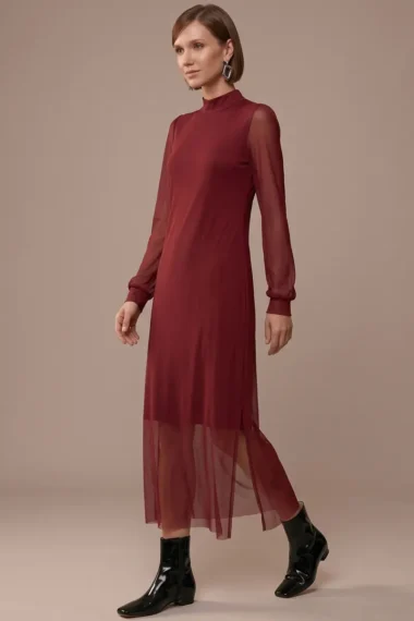 Alternative view of Vestido acinturado gola alta /538MAR