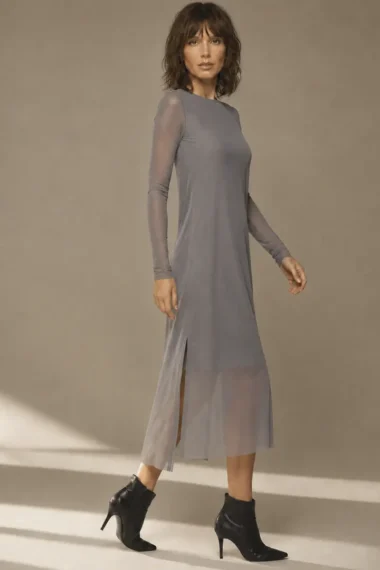 Alternative view of Vestido acinturado com fendas /545CIN