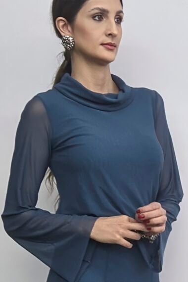 Alternative view of Blusa ampla com gola boba manga sino /555OXF