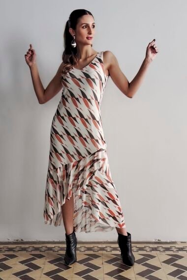 Alternative view of Vestido manga cavada com babados /558VES326