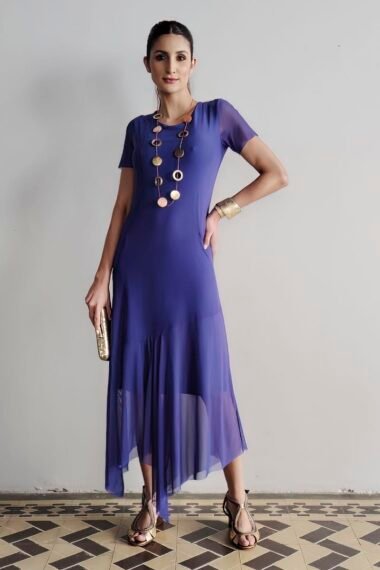 Vestido midi assimétrico /561ROY