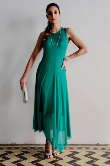 Alternative view of Vestido maxi com decote redondo /567ESM