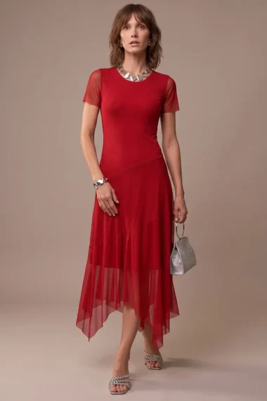 Vestido midi assimétrico /561VM3