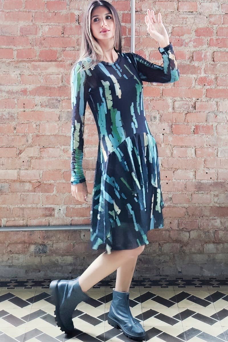 Vestido de tule curto com decote canoa /370SFO011 - Imagem 2