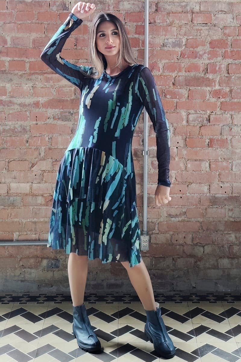Vestido de tule curto com decote canoa /370SFO011 - Imagem 4