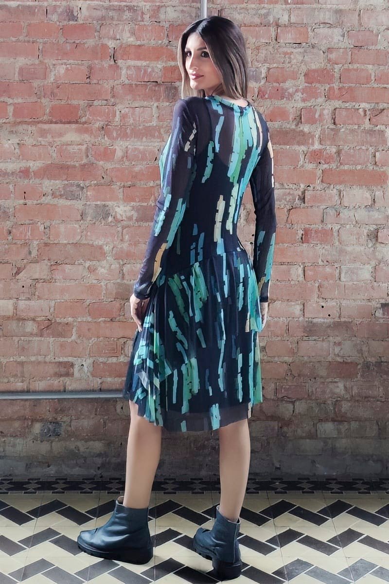 Vestido de tule curto com decote canoa /370SFO011 - Imagem 5