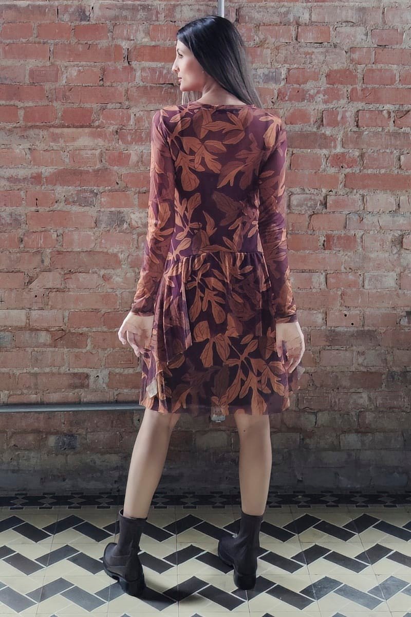 Vestido de tule curto com decote canoa /370SFO216 - Imagem 5