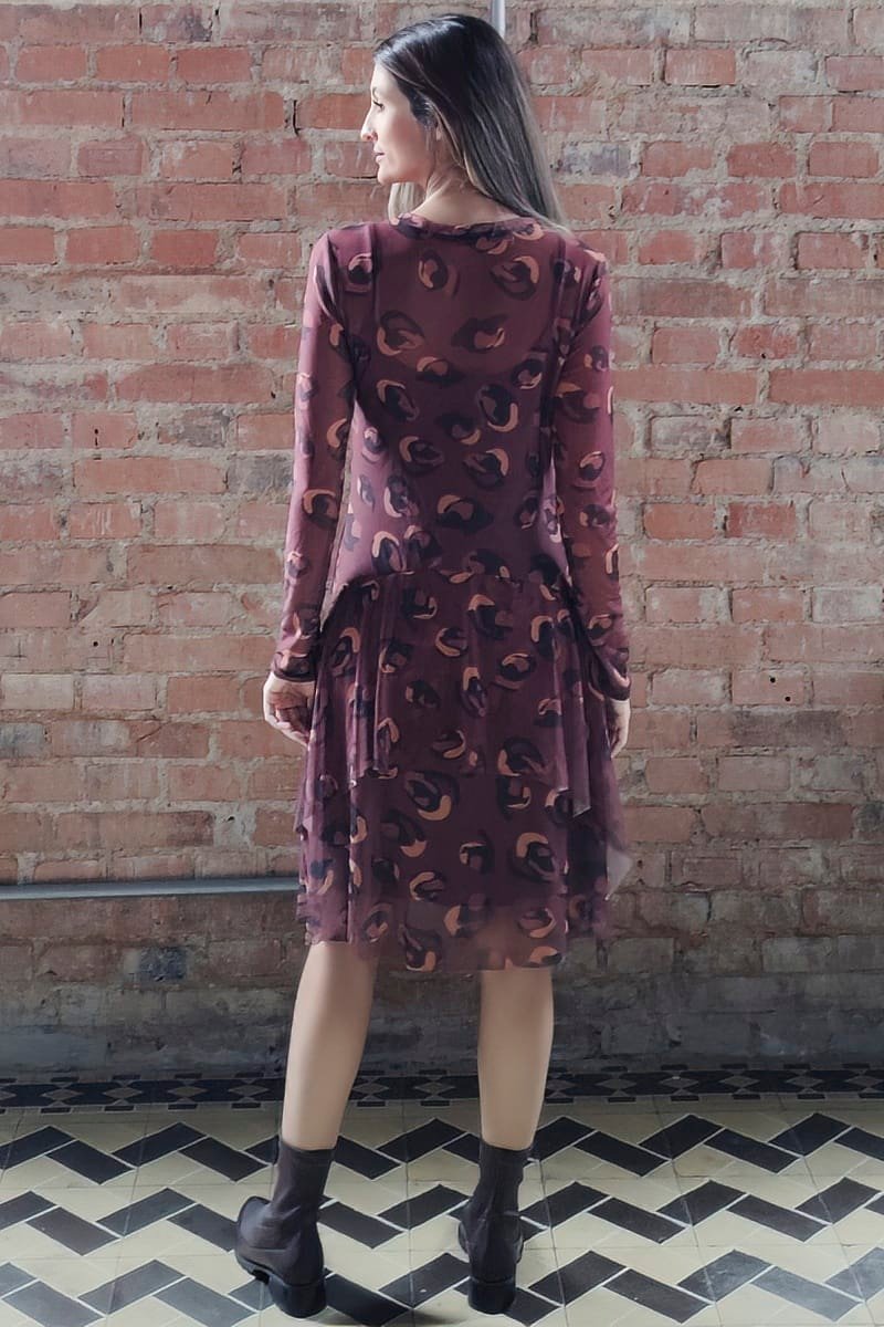Vestido de tule curto com decote canoa /370SFO290 - Imagem 5