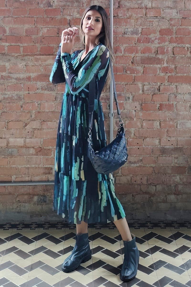 Vestido midi com decote transpassado /426SFO011 - Imagem 4