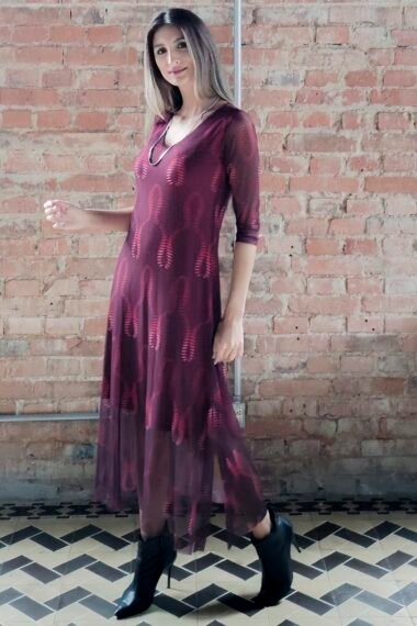 Alternative view of Vestido decote V com fendas laterais /563VES368