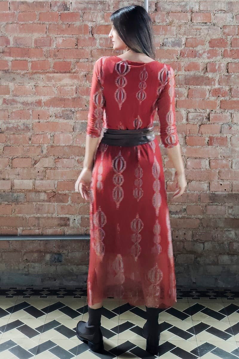 Vestido decote V com fendas laterais /563VES370 - Imagem 5