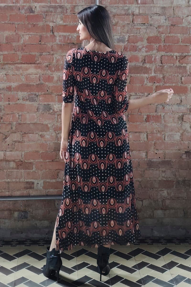 Vestido decote V com fendas laterais /563VES362 - Imagem 5