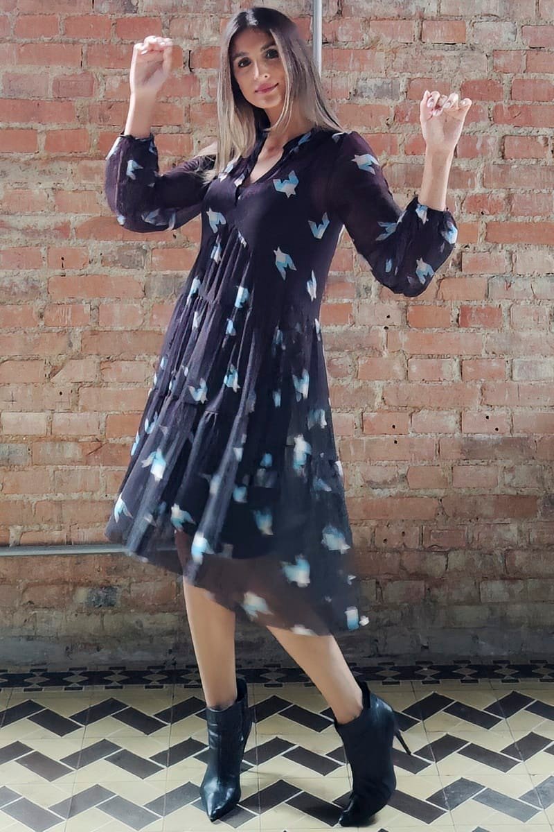 Vestido curto com gola /498SFO010 - Imagem 2