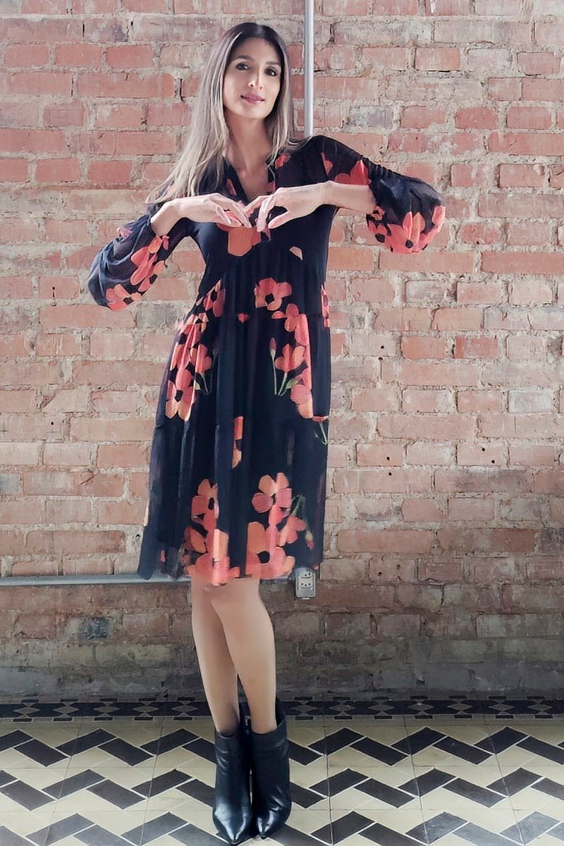 Vestido curto com gola /498SFO112