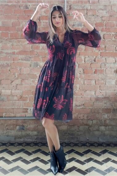 Vestido curto com gola /498SFO227