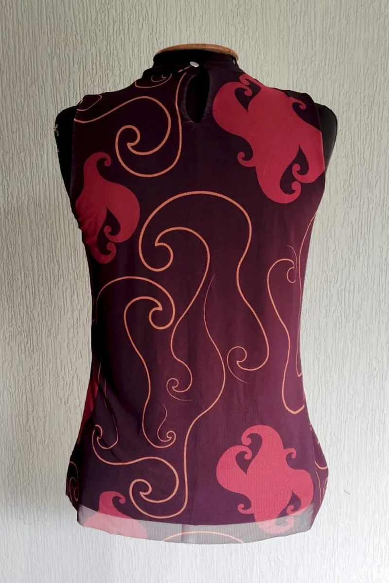 Blusa manga cavada e decote franzido /465BLU235 - Imagem 2