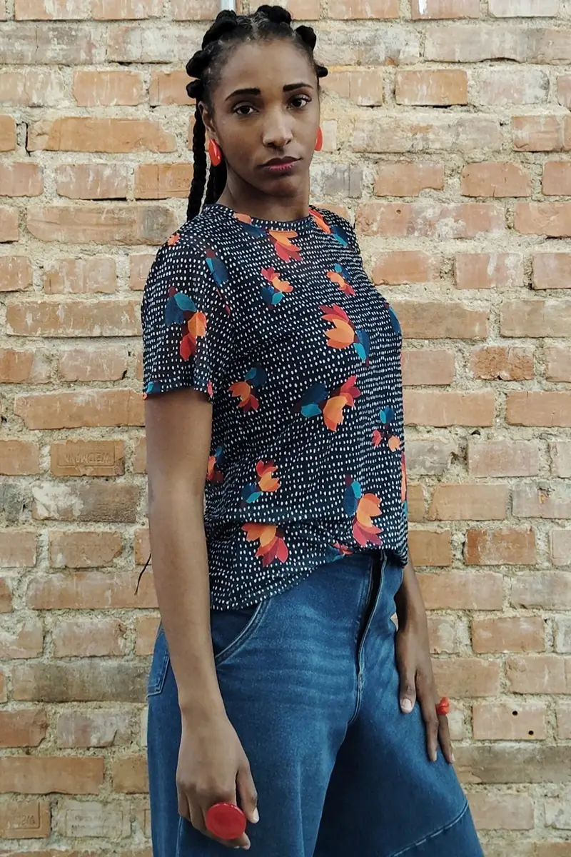 T-shirt de tule /556BLU089