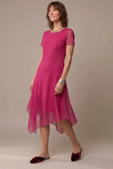 Vestido de tule assimétrico /456PIT