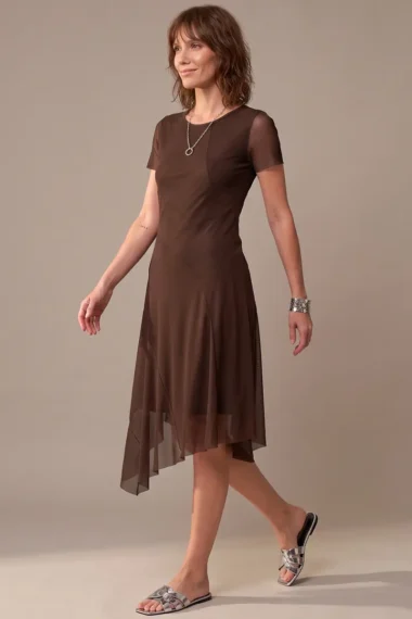 Vestido de tule assimétrico /456TRO