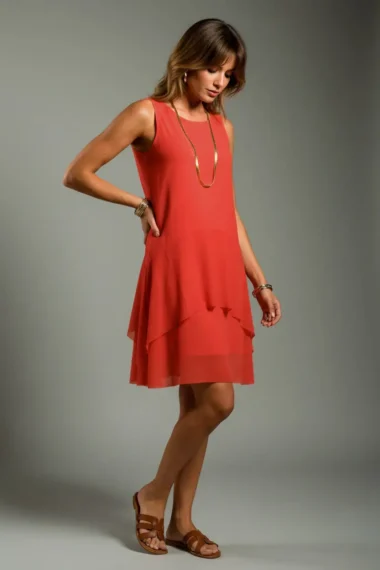 Vestido de tule manga cavada /085LAR