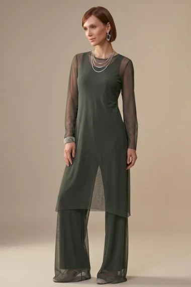 Conjunto de tule túnica com pantalona / 001CJOOLI