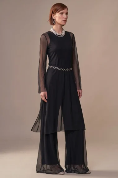 Conjunto de tule túnica com pantalona / 001CJOPTO