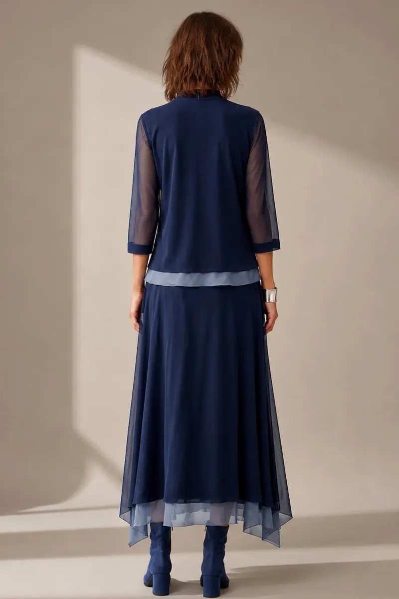 Conjunto de tule blusa ampla e saia / 002CJOAZ1 - Imagem 3