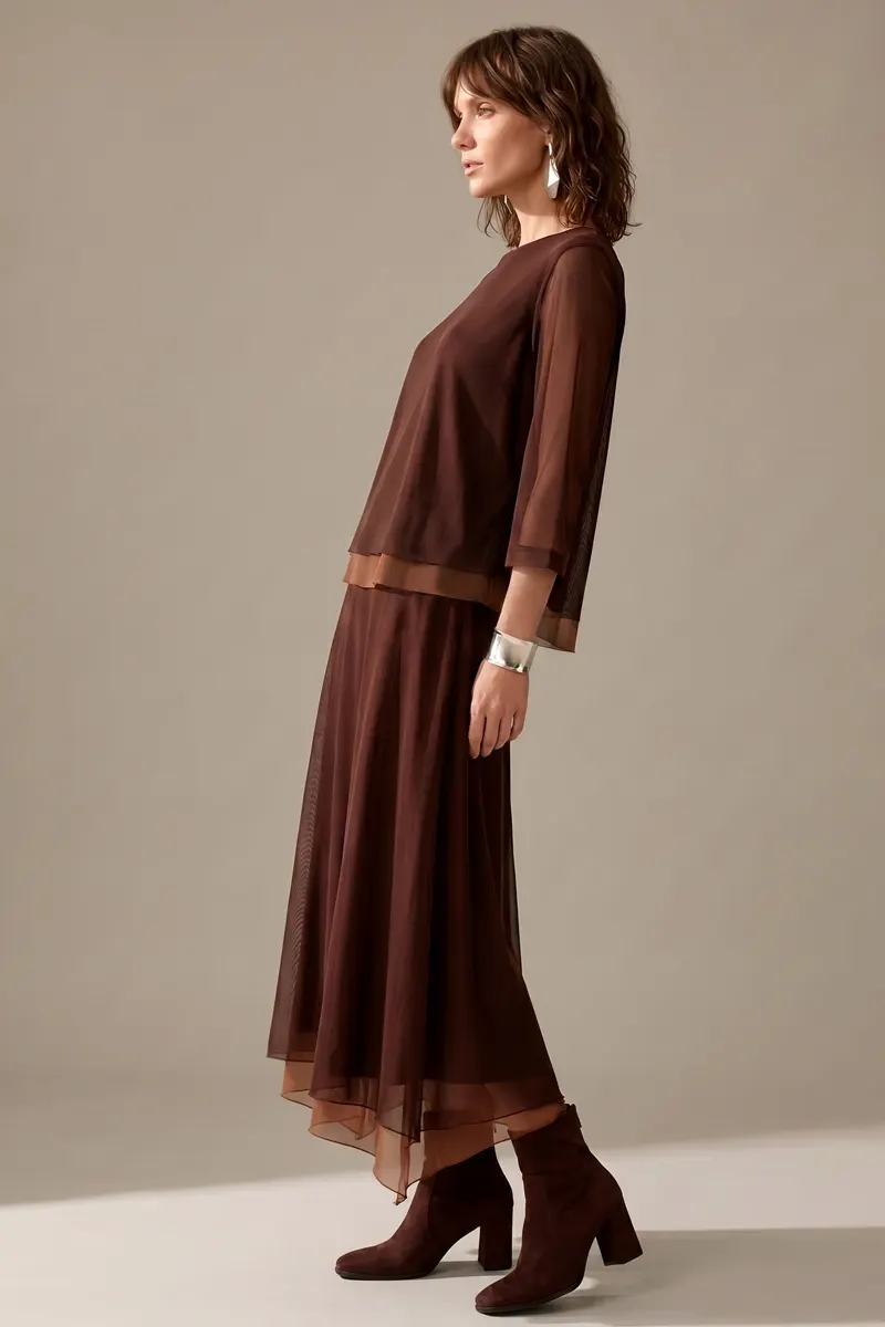 Conjunto de tule blusa ampla e saia / 002CJOTRO - Imagem 2