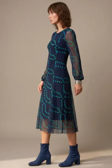 Alternative view of Vestido de tule midi com nesgas /433VES412