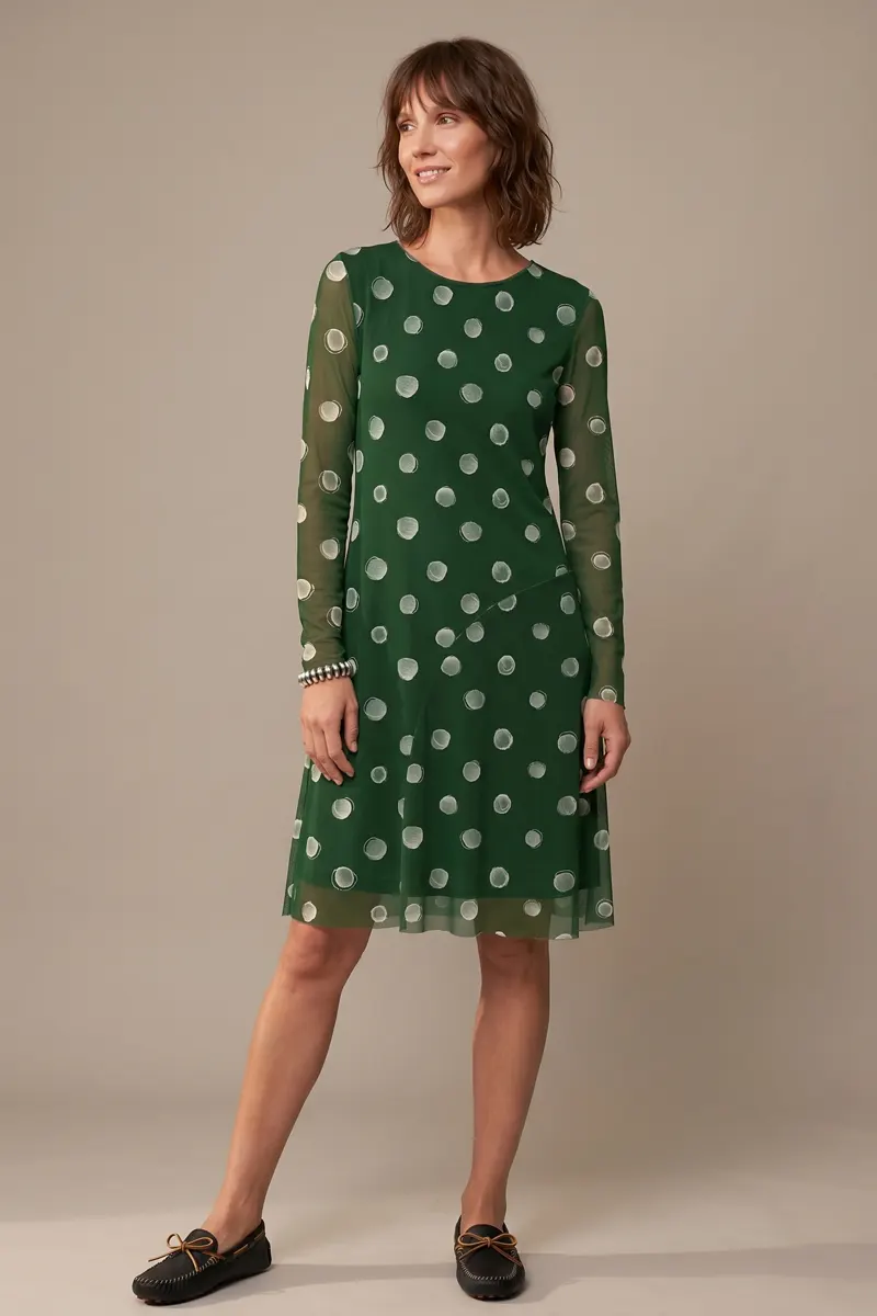 Vestido de tule curto com decote redondo /598VES406 - Imagem 2