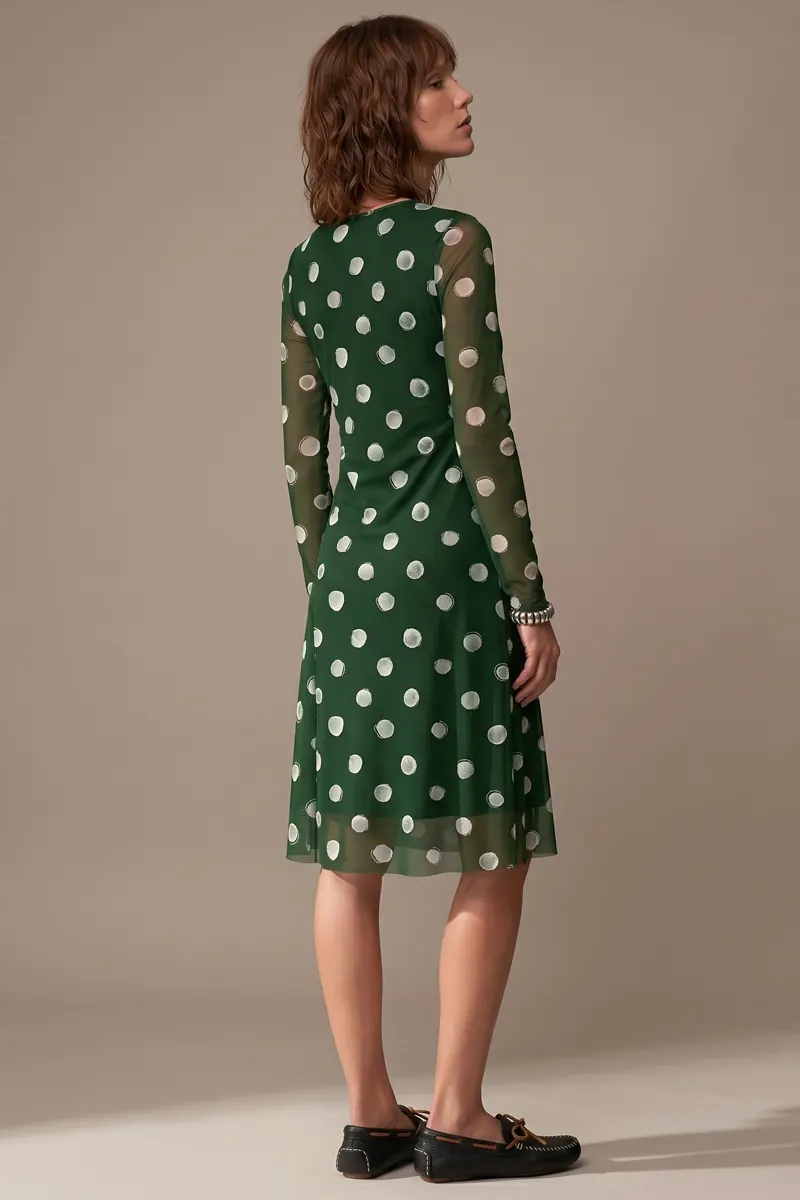 Vestido de tule curto com decote redondo /598VES406 - Imagem 3