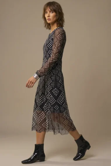 Alternative view of Vestido de tule midi com nesgas /433VES375