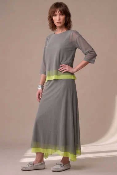 Alternative view of Conjunto de tule blusa ampla e saia / 002CJOCLM
