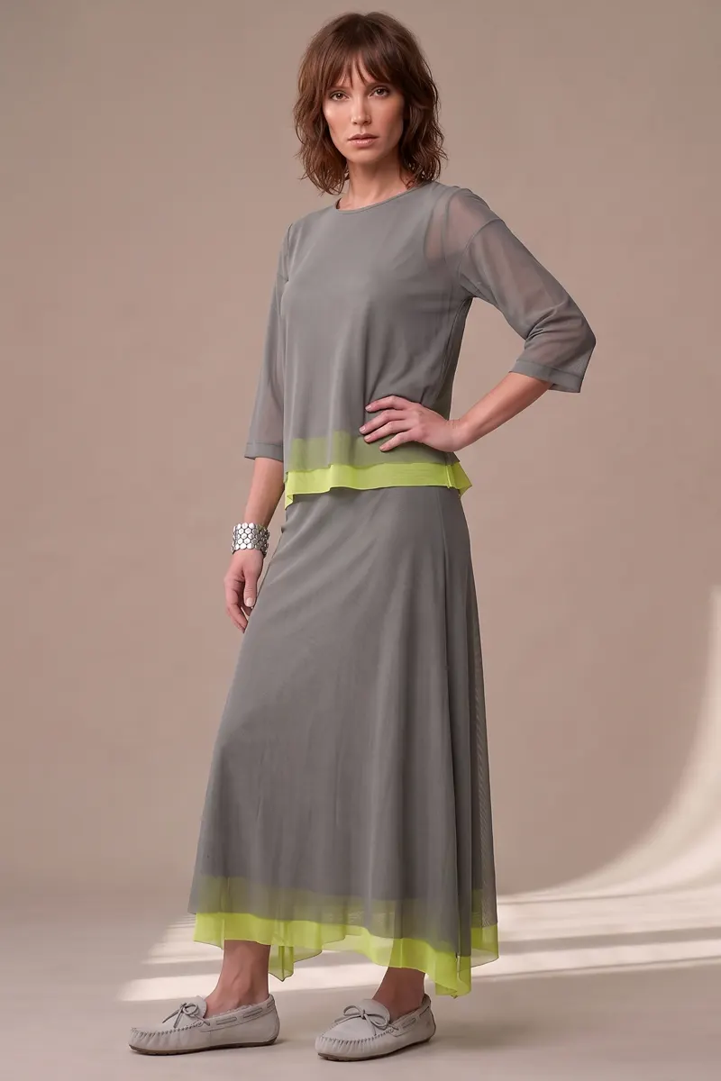 Conjunto de tule blusa ampla e saia / 002CJOCLM - Imagem 2