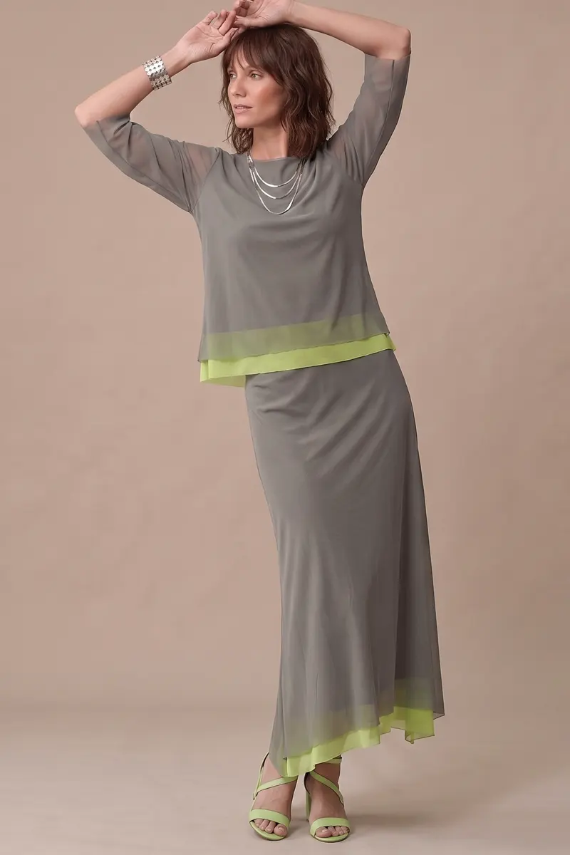 Conjunto de tule blusa ampla e saia / 002CJOCLM