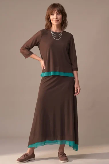 Alternative view of Conjunto de tule blusa ampla e saia / 002CJOTES